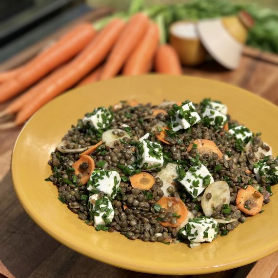 Ma recette de salade de lentilles gribiche Laurent Mariotte