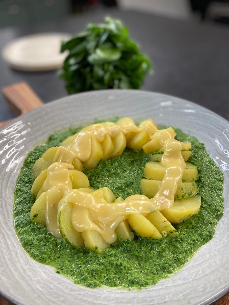 Ma Recette De Rosace De Pomme De Terre Au Chaource Et Cresson Laurent Mariotte
