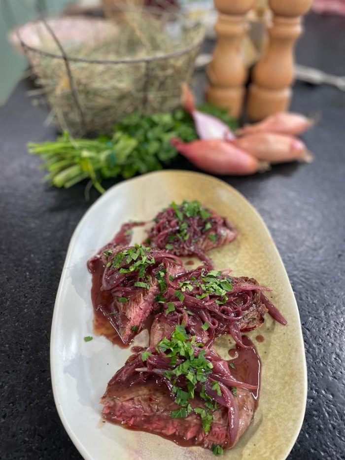 Ma recette de bavette sauce échalote Laurent Mariotte