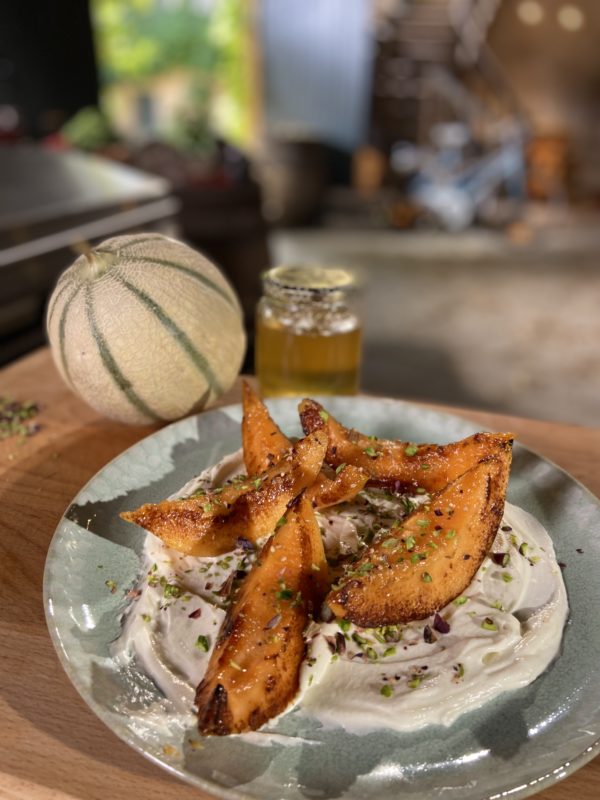 Ma recette de melon au miel et labneh Laurent Mariotte