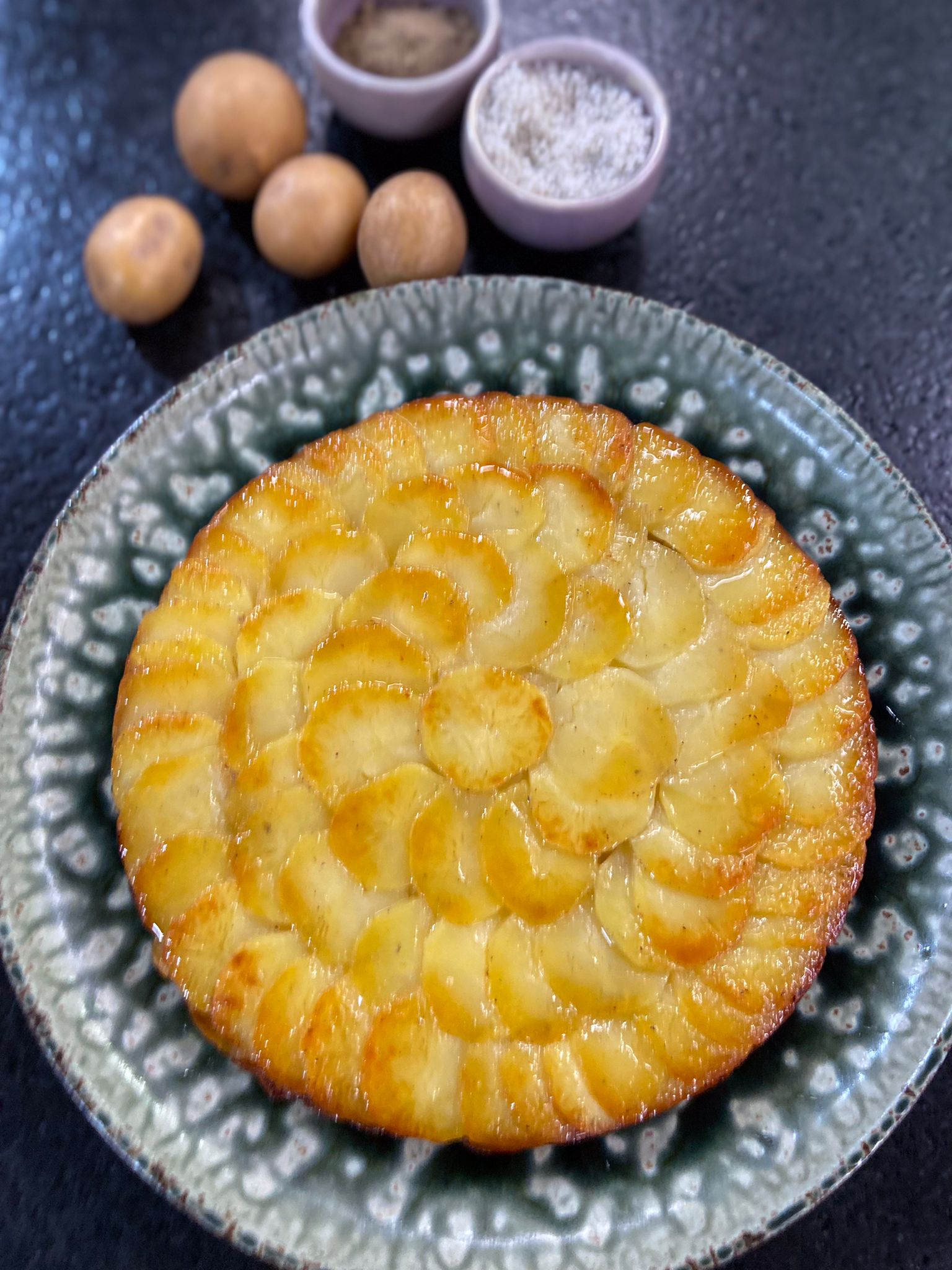 Magret de canard au vinaigre de framboise, Pommes Anna à la châtaigne